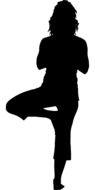 Girl Pose Silhouette drawing