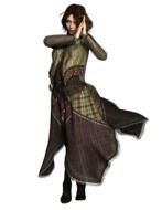graphic model of a female dancer