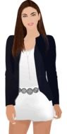 Business girl as a drawing