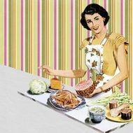 Retro Housewife Vintage drawing