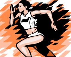 abstract illustration runner