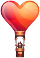 clipart of couple in love on the ball