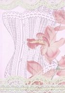 Vintage Lady Corset drawing