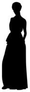 Silhouette Woman in Evening Dress drawing