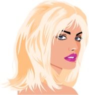 drawing portrait of a beautiful young blonde