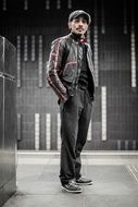 young man in fashionable clothes