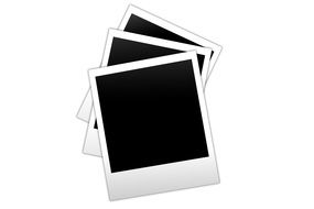 old-fashioned Polaroid photos
