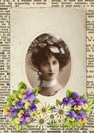 vintage portrait of a woman of Victorian era