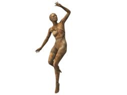 isolated stone figure of a woman