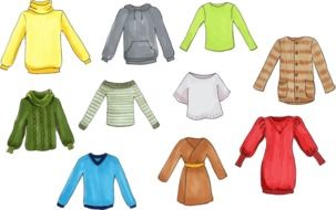 Different colorful clothing