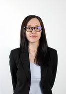 business woman in glasses