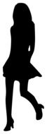 Girl Silhouette Dress Fashion drawing