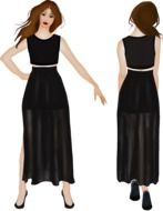 Girl dressed up in a black dress