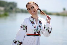 girl dressed for DrÄgaica fair