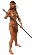 digital indian female warrior