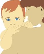 mom's baby in her arms