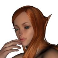 3d drawing of a woman elf