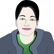 colorful sketch of a woman