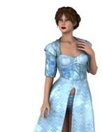 digital woman in blue dress