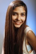 young woman with a smile