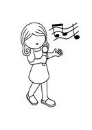 clipart of the singing girl