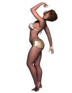 woman in bikini as a 3d model