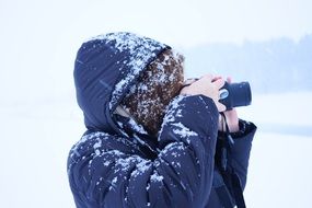 woman in the snow