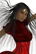 beautiful digital brunette