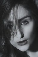 black and white portrait of a beautiful woman Hollywood star