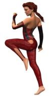 digital woman in athletic pose