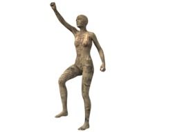 female stone figure in a pose