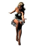 isolated dancing graphic woman