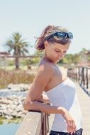 young woman on vacation