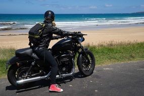 motorcyclist on the great ocean road