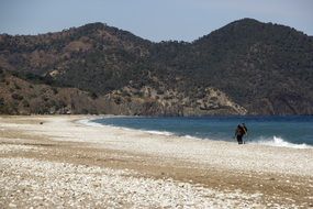 couple walking on the beach