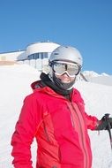 skier smiling in the sun