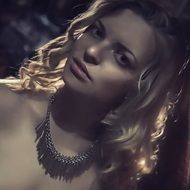 Portrait of sensual blonde girl