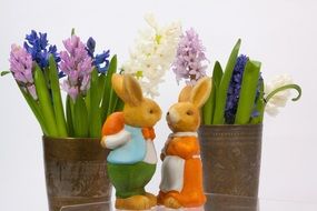 cute easter hare figures