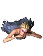 isolated beautiful digital woman