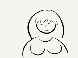 abstract adult Woman, outline