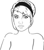 comic girl with short hair