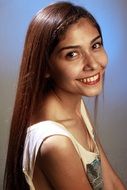 portrait of a young beauty model