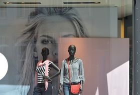 dolls in shopping window