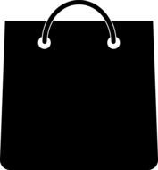 black shopping bag icon
