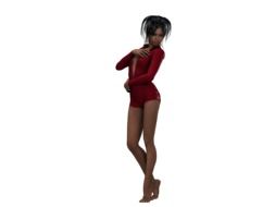 seductive graphic woman on a white background