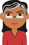 Teacher with the glasse from cartoon clipart