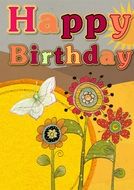 cheerful Birthday greeting card