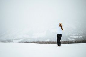 Lady on the Snow mountain