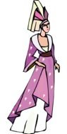 princess in a pink dress as a graphic image