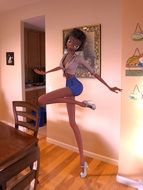 black toon girl figure with long legs